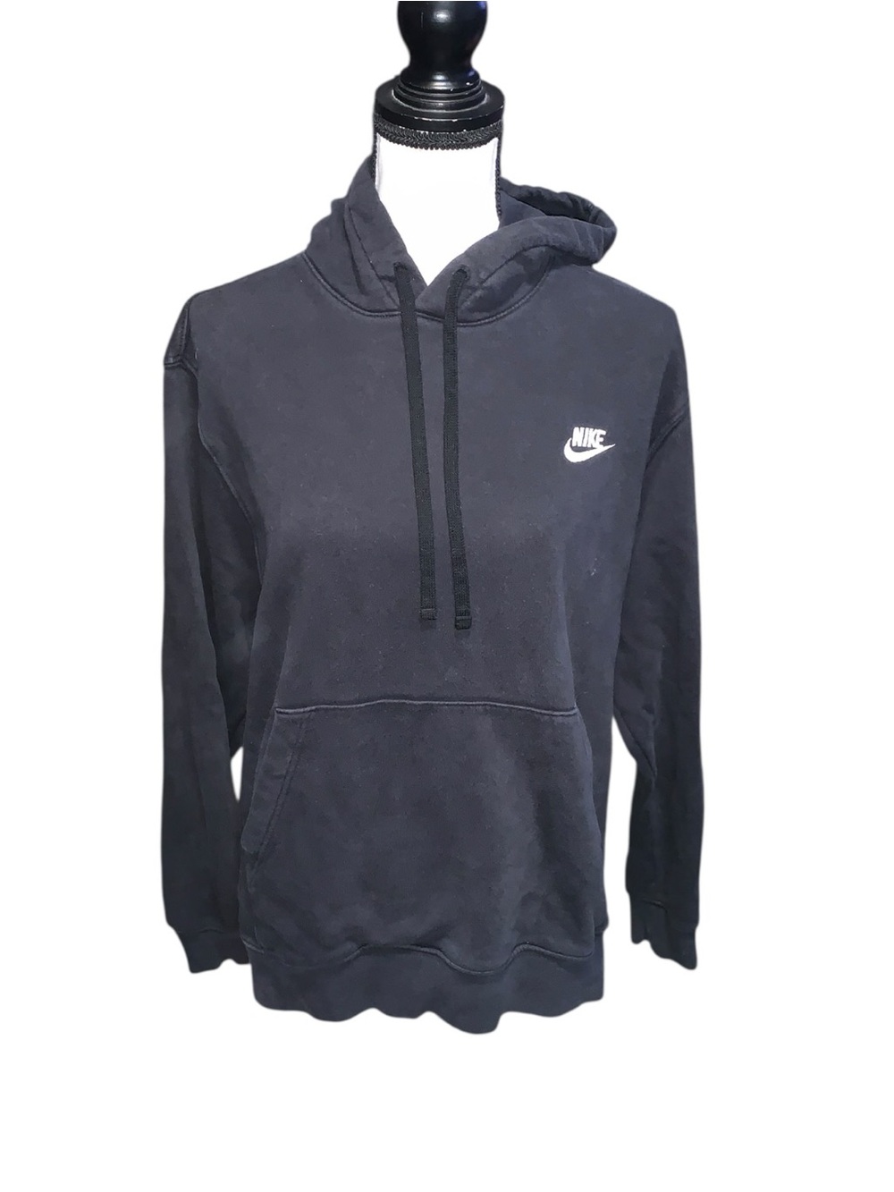 Nike Women's Black Hooded Pullover Sweatshirt Kangaroo Pocket Athletic